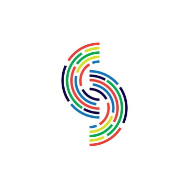 Çember logo tasarımı şablon çizimi