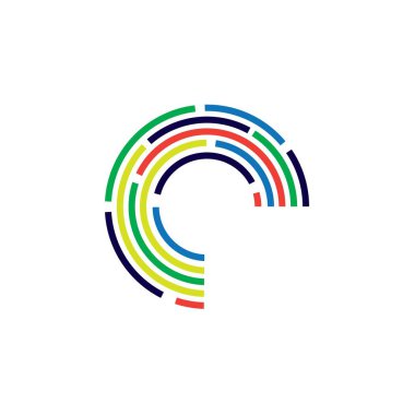 Çember logo tasarımı şablon çizimi