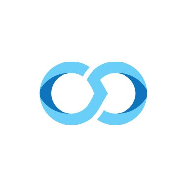 Sonsuz Vektör Logo Şablonu Çizim Tasarımı. Vektör EPS 10.