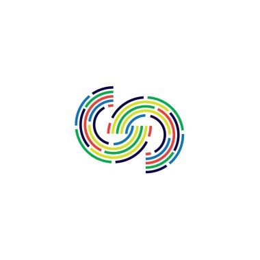 Çember logo tasarımı şablon çizimi