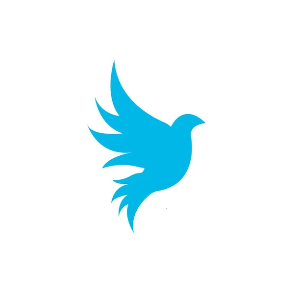 Ala Uccello Colomba Logo Modello Vettoriale Illustrazione — Vettoriale Stock