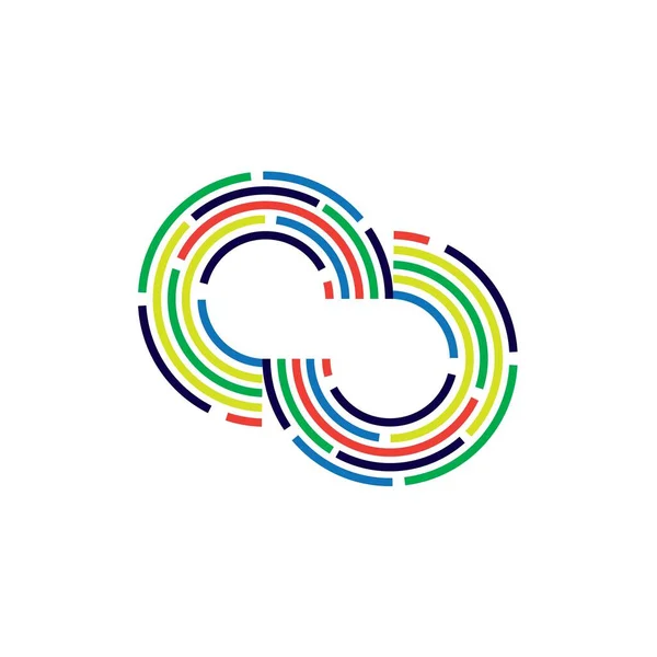 Modèle Conception Logo Cercle Illustration Vectorielle — Image vectorielle
