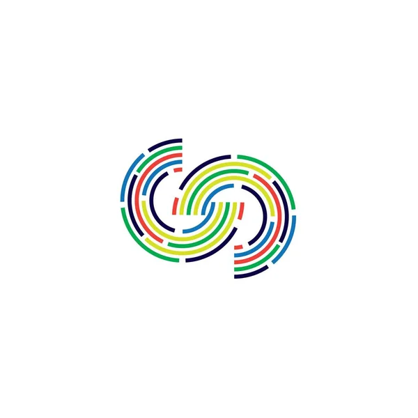 Коло Шаблон Дизайну Логотипу Векторні Ілюстрації — стоковий вектор