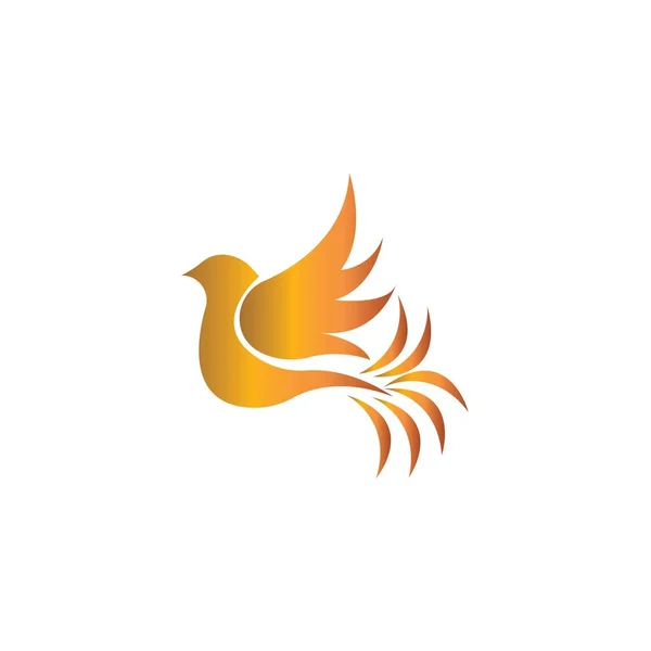 Bird Wing Dove Logo Template Vector Illustration — Stock Vector
