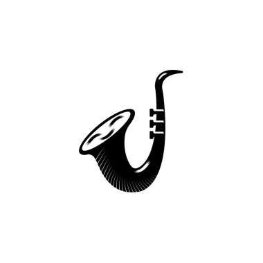 Saksafon trompet vektör ikonu. Saksafon sembolü. Mobil konsept ve web tasarımı için doğrusal stil işareti. Saksafon sembolü logo illüstrasyonu. vektör grafikleri - Vektör.