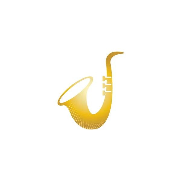 Icône Vectorielle Trompette Saxophone Symbole Saxophone Signe Style Linéaire Pour — Image vectorielle