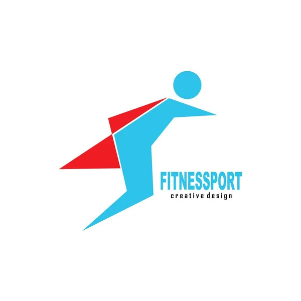Αθλητική Fitness Νικητής Πρωταθλητής Man Λογότυπο Σχεδιασμό Διάνυσμα Πρότυπο Ενεργή — Διανυσματικό Αρχείο