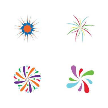 Firework vektör resimleme şablonu