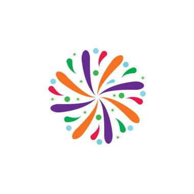 Firework vektör resimleme şablonu