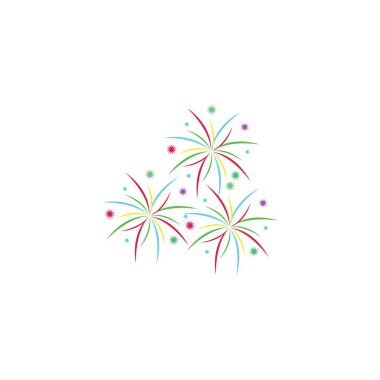 Firework vektör resimleme şablonu