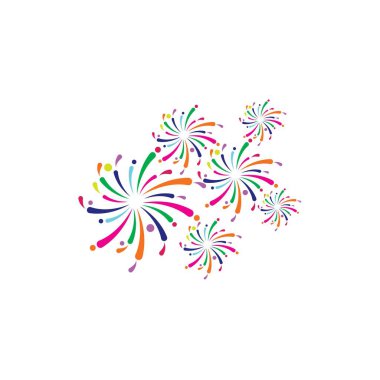 Firework vektör resimleme şablonu