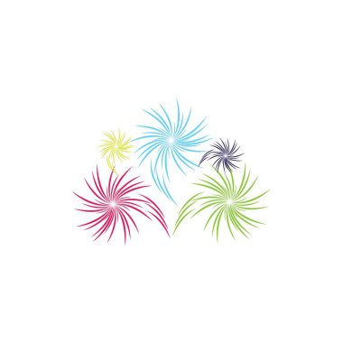 Firework vektör resimleme şablonu