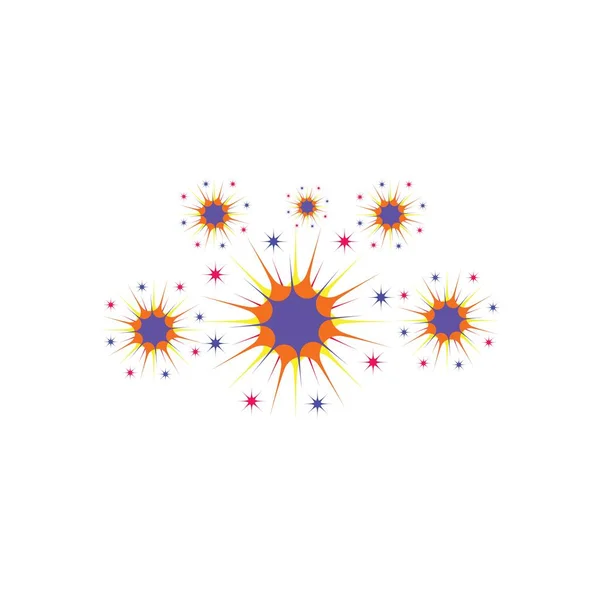 Firework Vector Icon Illustration Design Template — Stock Vector