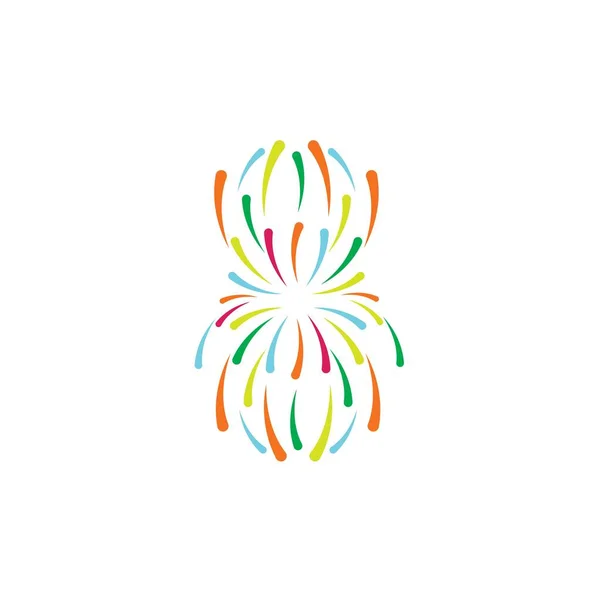 Шаблон Дизайна Векторной Иконки Фейерверка — стоковый вектор