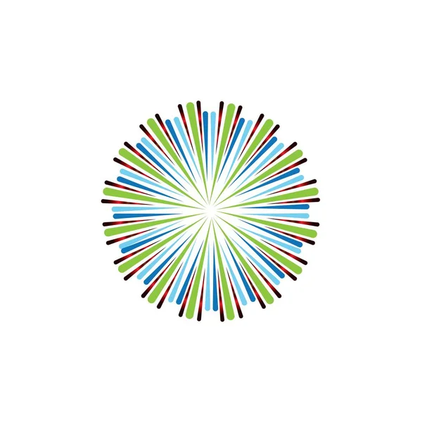 Шаблон Дизайну Ілюстрації Векторних Іконок Феєрверків — стоковий вектор