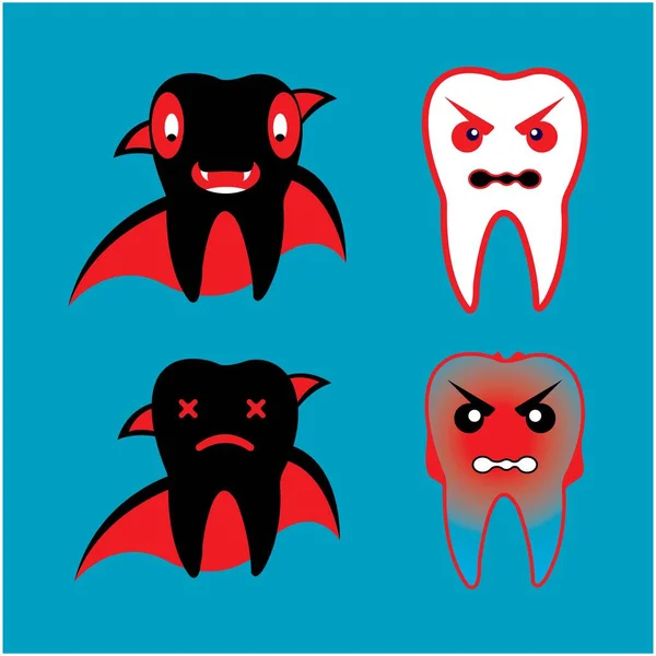 Uma Linha De Gradação Criativa E Quente Desenhando Desenhos Animados Dentes  De Vampiro Ilustração do Vetor - Ilustração de gradiente, dentes: 153113913