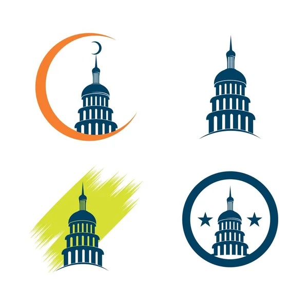 Capitol Vector Icon Illustration Design Template — ストックベクタ