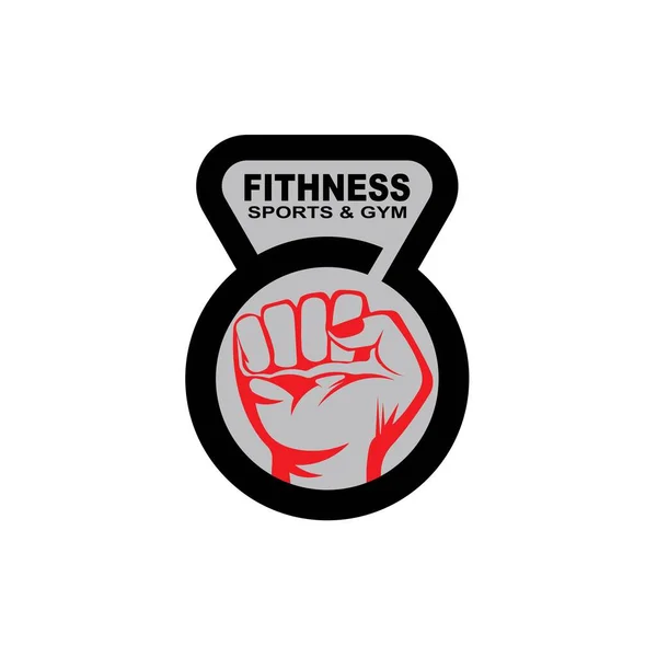Gimnasio Emblema Fitness Etiqueta Insignia Logotipo Elemento Diseño — Archivo Imágenes Vectoriales