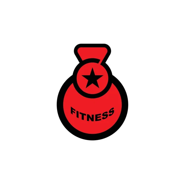 Gym Fitness Emblem Label Badge Logo Design Element — 图库矢量图片