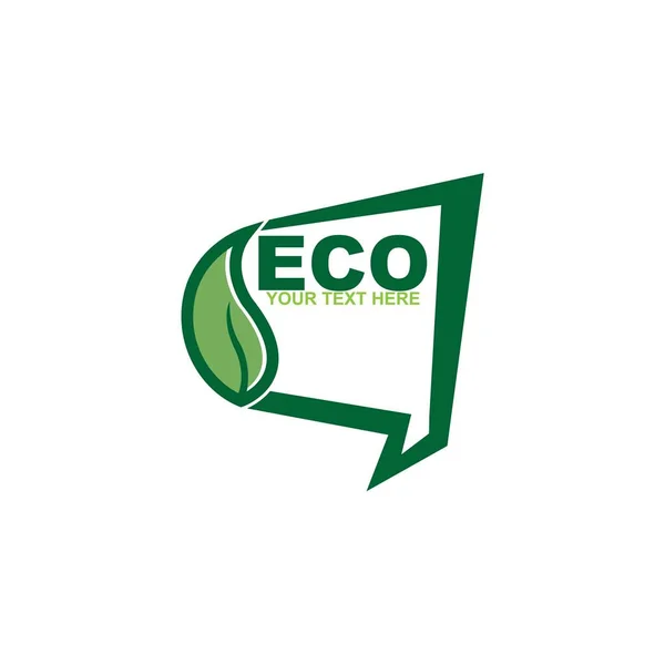 Eco Doodle Organic Leaves Emblems Stickers Frames Vector Logo — 图库矢量图片