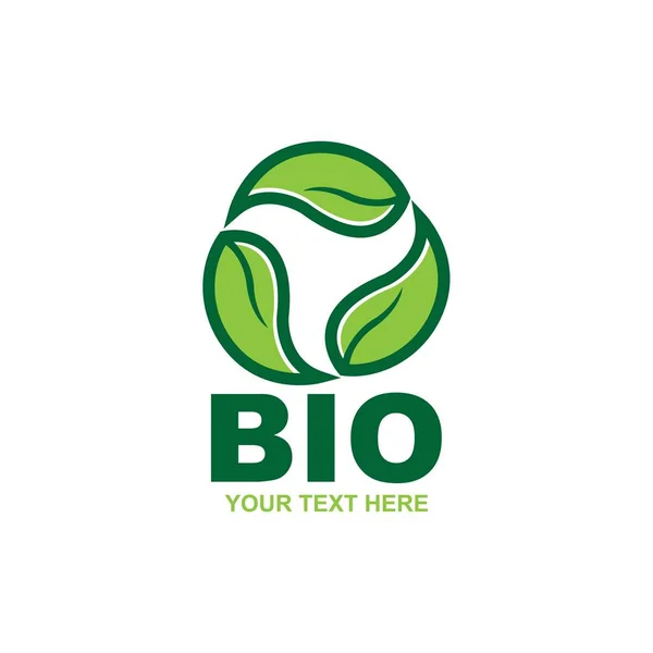 Bio Doodle Organic Leaves Emblems Stickers Frames Vector Logo — Image vectorielle