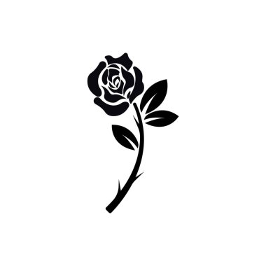 Rose flower logo icon vector design elements