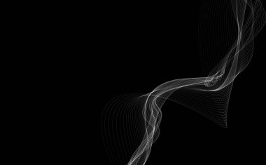 Parlayan soyut dalgalar ve soyut arkaplan ile koyu soyut arkaplan