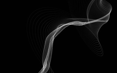 Parlayan soyut dalgalar ve soyut arkaplan ile koyu soyut arkaplan