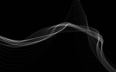 Parlayan soyut dalgalar ve soyut arkaplan ile koyu soyut arkaplan