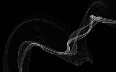 Parlayan soyut dalgalar ve soyut arkaplan ile koyu soyut arkaplan