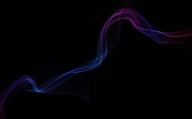 Beyaz zemin üzerinde tek renkli dalga çizgileri olan soyut bir arkaplan. Modern teknoloji arka planı.