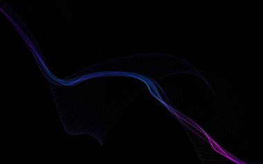 Beyaz zemin üzerinde tek renkli dalga çizgileri olan soyut bir arkaplan. Modern teknoloji arka planı.