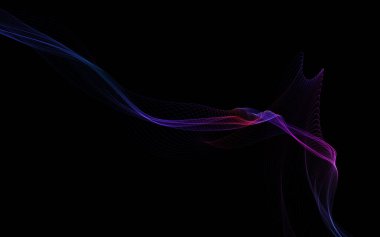 Beyaz zemin üzerinde tek renkli dalga çizgileri olan soyut bir arkaplan. Modern teknoloji arka planı.