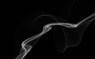 Parlayan soyut dalgalar ve soyut arkaplan ile koyu soyut arkaplan