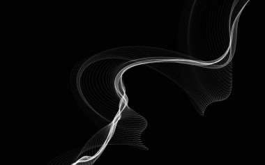 Parlayan soyut dalgalar ve soyut arkaplan ile koyu soyut arkaplan