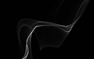 Parlayan soyut dalgalar ve soyut arkaplan ile koyu soyut arkaplan