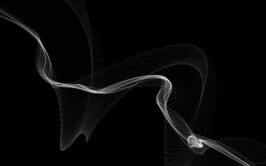 Parlayan soyut dalgalar ve soyut arkaplan ile koyu soyut arkaplan