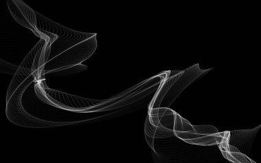 Parlayan soyut dalgalar ve soyut arkaplan ile koyu soyut arkaplan