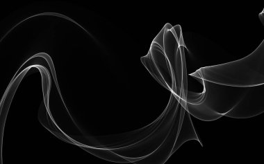 Parlayan soyut dalgalar ve soyut arkaplan ile koyu soyut arkaplan