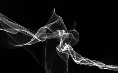 Parlayan soyut dalgalar ve soyut arkaplan ile koyu soyut arkaplan