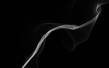 Parlayan soyut dalgalar ve soyut arkaplan ile koyu soyut arkaplan