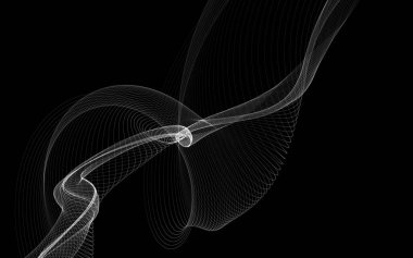 Parlayan soyut dalgalar ve soyut arkaplan ile koyu soyut arkaplan