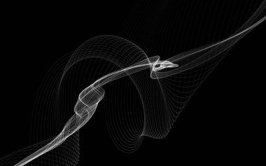 Parlayan soyut dalgalar ve soyut arkaplan ile koyu soyut arkaplan