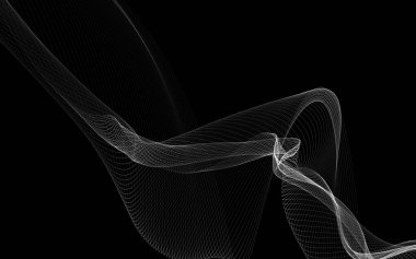 Parlayan soyut dalgalar ve soyut arkaplan ile koyu soyut arkaplan