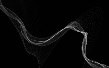 Parlayan soyut dalgalar ve soyut arkaplan ile koyu soyut arkaplan