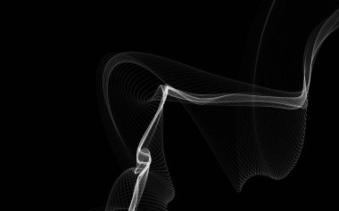 Parlayan soyut dalgalar ve soyut arkaplan ile koyu soyut arkaplan