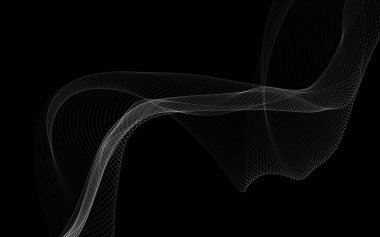 Parlayan soyut dalgalar ve soyut arkaplan ile koyu soyut arkaplan