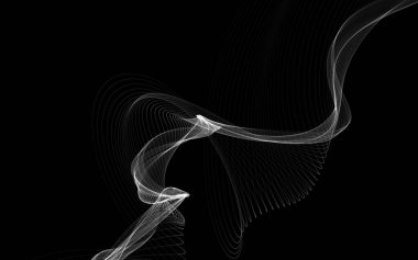 Parlayan soyut dalgalar ve soyut arkaplan ile koyu soyut arkaplan