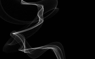 Parlayan soyut dalgalar ve soyut arkaplan ile koyu soyut arkaplan