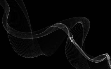 Parlayan soyut dalgalar ve soyut arkaplan ile koyu soyut arkaplan